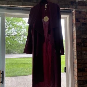 Burgundy kimono jacket